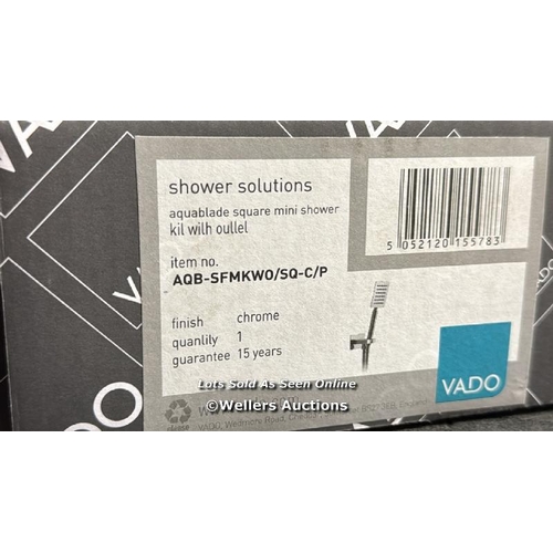 3012 - VADO AQUABLADE SQUARE MINI SHOWER / CHROME / AQB-SFMKWO/SQ-C/P / BRAND NEW IN THE BOX / RRP: 240 / G... 