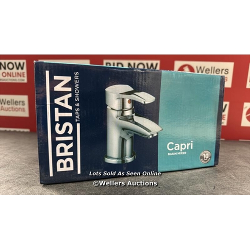 3014 - BRISTAN CAPRI BASIN MONO MIXER TAP WITH POP-UP WASTE CHROME CAP BASNW C / BRAND NEW IN THE BOX / RRP... 