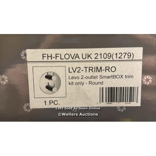 3021 - FLOVA FH-FLOVA UK 2109 (1279) LV2-TRIM-RO LEVO 2-OUTLET SMARTBOX TRIM KIT ONLY (ROUND) / BRAND NEW I... 