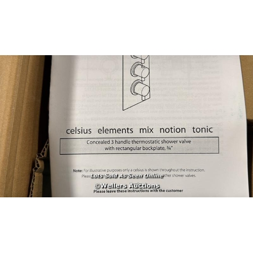 3038 - VADO MIX-128C-3/4-C/P MIX 2 OUTLET 3 HANDLE THERMOSTATIC SHOWER VALVE / BRAND NEW IN THE BOX / RRP: ... 