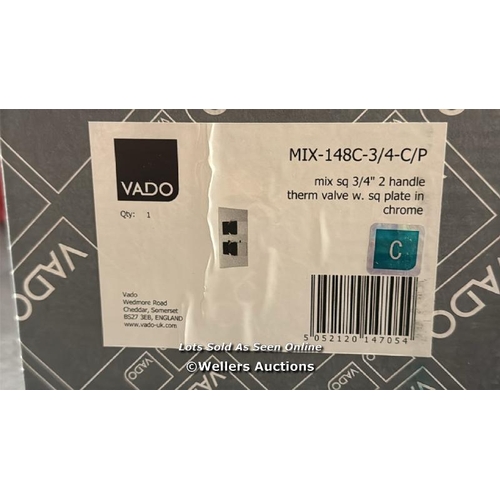 3045 - VADO MIX 1 OUTLET 2 HANDLE CONCEALED THERMOSTATIC SHOWER VALVE WALL MOUNTED : CHROME - MIX-148C-3/4-... 