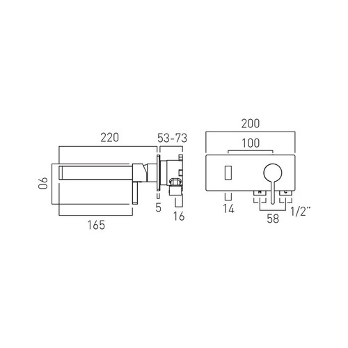 3029 - VADO EDIT WALL MOUNTED BASIN MIXER TAP, FINISHED IN A BRUSHED NICKEL / IND-EDI109S/A-BRN / BRAND NEW... 