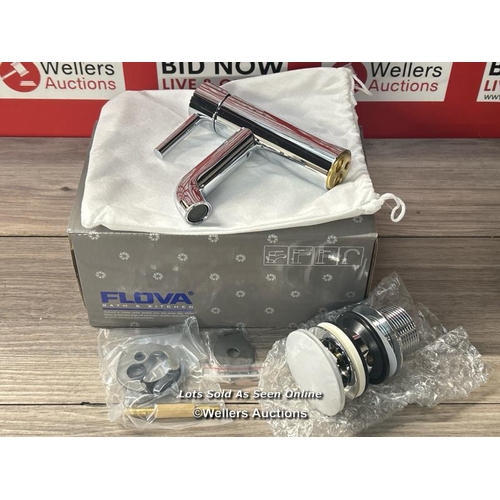 1 - FLOVA FH-FLOVA UK 2108 (1268) LVMBAS LEVO CLOAKROOM BASIN MIXER WITH CLICKER WASTE SET / BRAND NEW I... 