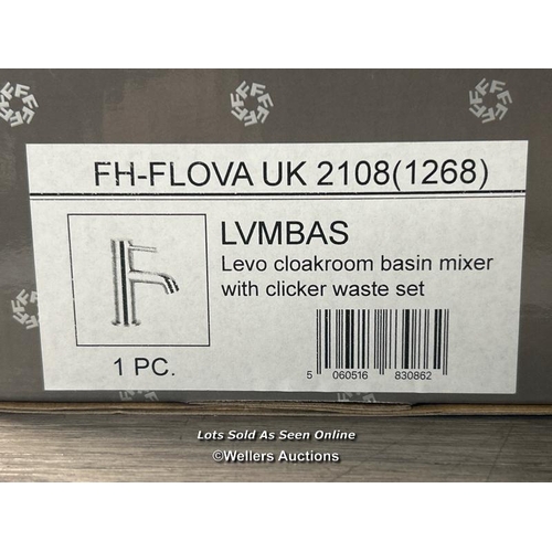 1 - FLOVA FH-FLOVA UK 2108 (1268) LVMBAS LEVO CLOAKROOM BASIN MIXER WITH CLICKER WASTE SET / BRAND NEW I... 