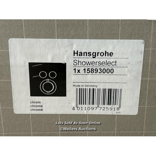 100 - HANSGROHE SHOWERSELECT THERMOSTATIC MIXER / 15743000 / BRAND NEW IN BOX / ORIGINAL RRP: 500 / E86