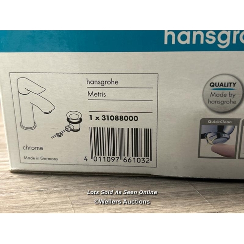 104 - HANSGROHE METRIS 100 SINGLE LEVER BASIN / 31088000 / BRAND NEW IN BOX / ORIGINAL RRP: 200 / E86