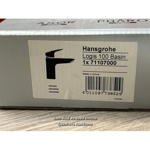 113 - HANSGROHE LOGIS 100 BASIN MIXER / 71107000 / BRAND NEW AND SEALED / ORIGINAL RRP: 150 / E86