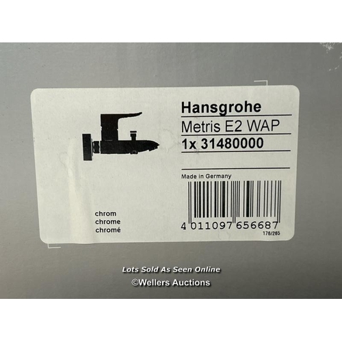 117 - HANSGROHE METRIS E2 WAP SINGLE LEVER BATH SHOWER MIXER / 31480000 / BRAND NEW AND SEALED / ORIGINAL ... 