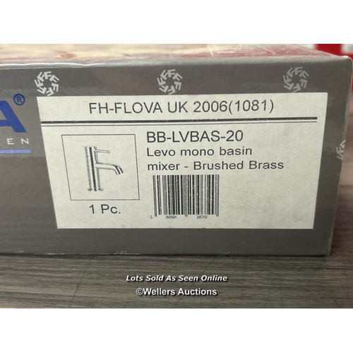 17 - FLOVA FH-FLOVA UK 2009(1129) MB-LVBAS-20 LEVO MONO BASIN MIXER - BLACK / BRAND NEW IN BOX / ORIGINAL... 