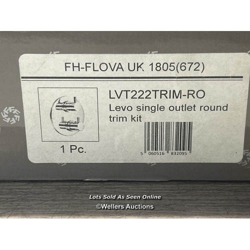 18 - FLOVA FH-FLOVA UK 1805(672) LVT222TRIM-RO LEVO SINGLE OUTLET ROUND TRIM KIT / BRAND NEW IN BOX / ORI... 