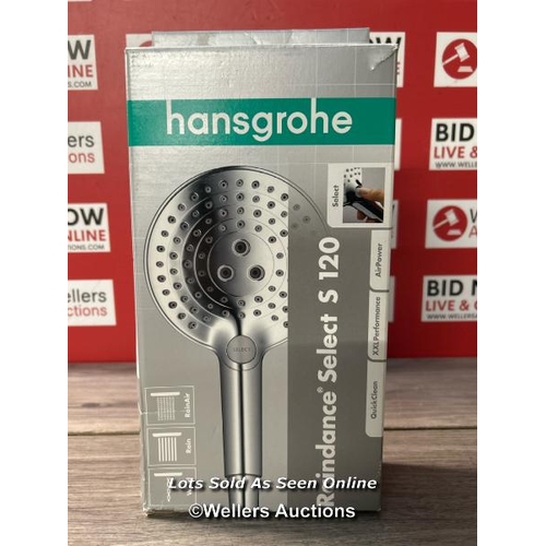 89 - HANSGROHE RAINDANCE SELECT S 120 SHOWER HEAD / 26530000 / BRAND NEW IN BOX / ORIGINAL RRP: 80 / E71