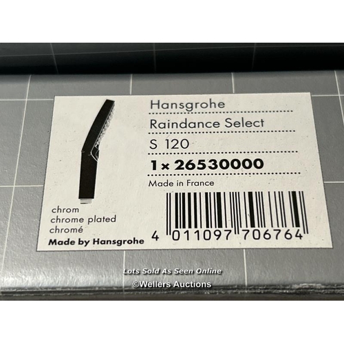 89 - HANSGROHE RAINDANCE SELECT S 120 SHOWER HEAD / 26530000 / BRAND NEW IN BOX / ORIGINAL RRP: 80 / E71