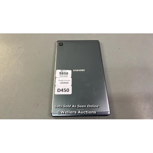 9858 - SAMSUNG TABLET GOOGLE ACCOUNT LOCKED IMEI: 356275961532056