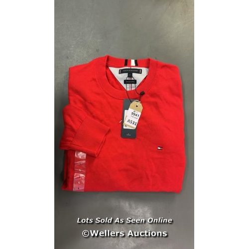 9941 - BRAND NEW TOMMY HILFIGER JUMPER SIZE L / RED