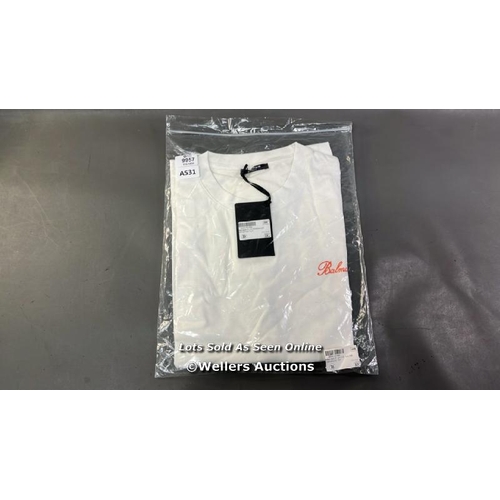 9957 - BRAND NEW BALMAN PARIS COTTON T-SHIRT SIZE XXL
