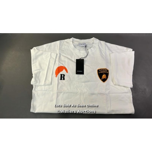 9963 - BRAND NEW RHUDE AUTOMOBILI LAMBORGHINI COTTON T-SHIRT SIZE XXL