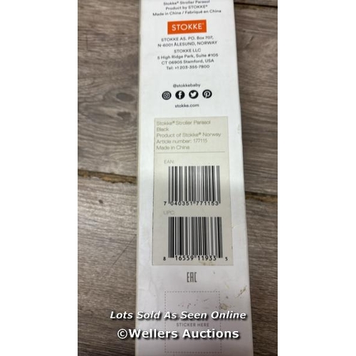 295 - STOKKE PARASOL BLACK / NEW OPEN BOX