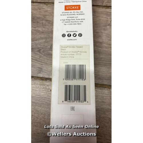 296 - STOKKE PARASOL BLACK / NEW OPEN BOX