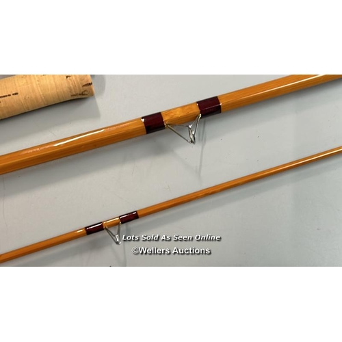 101 - Edward Barder  ‘Fred. J. Taylor.’ 12’6’’ 2 piece & cork handle hexagonal split cane roach rod, ten g... 