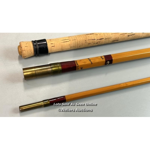 101 - Edward Barder  ‘Fred. J. Taylor.’ 12’6’’ 2 piece & cork handle hexagonal split cane roach rod, ten g... 