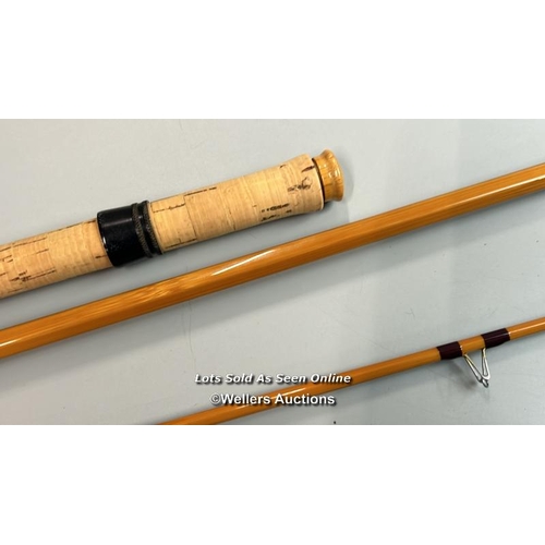 101 - Edward Barder  ‘Fred. J. Taylor.’ 12’6’’ 2 piece & cork handle hexagonal split cane roach rod, ten g... 