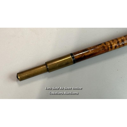 102 - Antique Bowness & Bowness 11’ 3pc whole cane / flamed bamboo butt & middle , greenheart top rod, c18... 