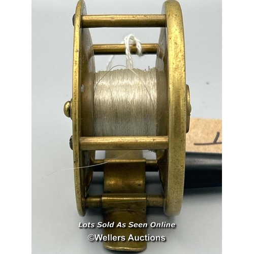 112 - Vintage Army & Navy 3” brass fly reel