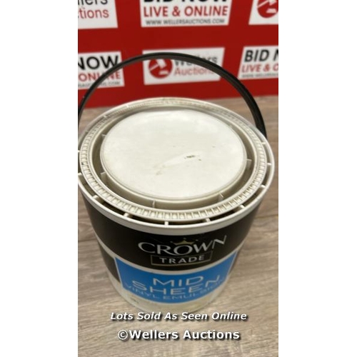 67 - CROWN TRADE MID SHEEN VINYL EMULSION 2.5LT / WHITE / E56