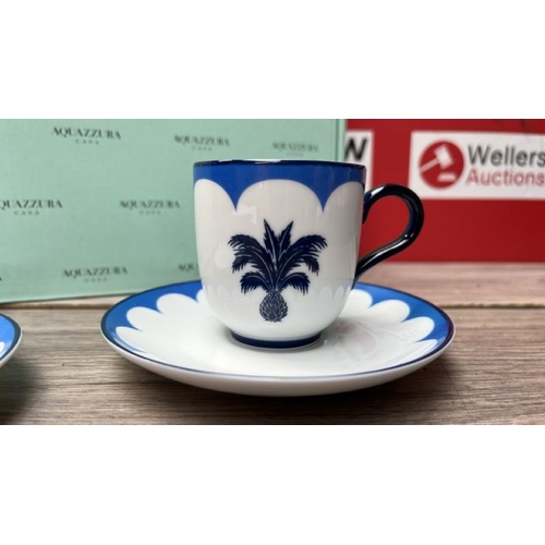 9501 - AQUAZZURA JAIPUR COFFEE CUP & SAUCER SET COMPRISING OF ONE CUP & TWO SAUCERS / RRP: �150 (WHEN COMPL... 