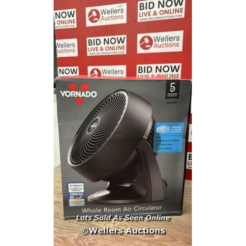 93 - VORNADO FAN 633 ROOM VENTILATOR, BLACK (EU PLUG) / UNTESTED / APPEARS NEW OPEN BOX / E57