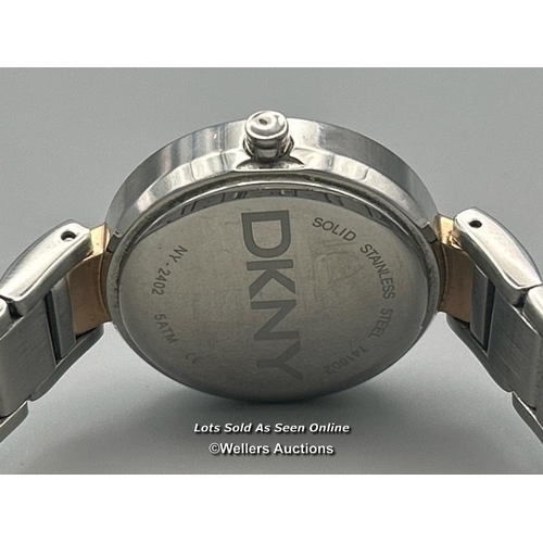 158 - DKNY NY-2402 stainless steel ladies watch, signs of use / AN47