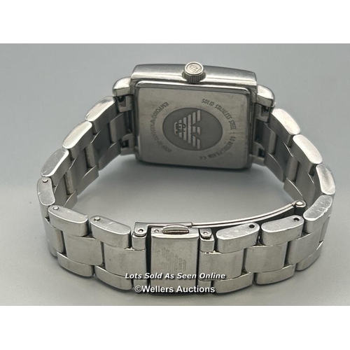 164 - Emporio Armani AR-5303 stainless steel ladies watch, signs of use / AN47