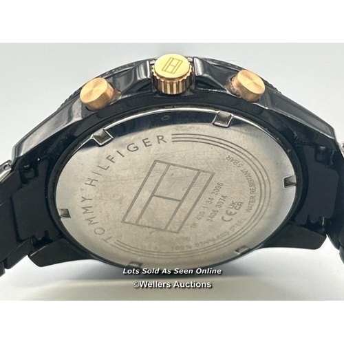 168 - Tommy Hilfiger TH.430.1.34.3096 stainless steel gents watch, appears functional, minimal signs of us... 