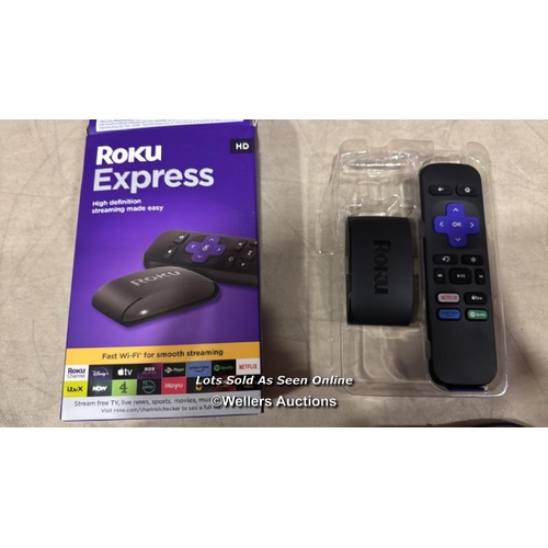 8010 - ROKU EXPRESS (NEW, 2023) HD STREAMING DEVICE WITH HIGH-SPEED HDMI CABLE AND STANDARD REMOTE (NO TV C... 