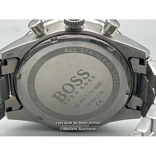 171 - Hugo Boss HB.424.1.14.3525 stainless steel gents watch, appears functional, minimal signs of use / A... 