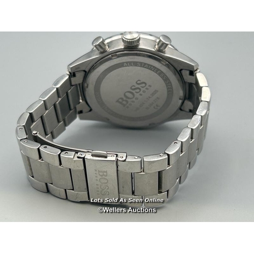 171 - Hugo Boss HB.424.1.14.3525 stainless steel gents watch, appears functional, minimal signs of use / A... 