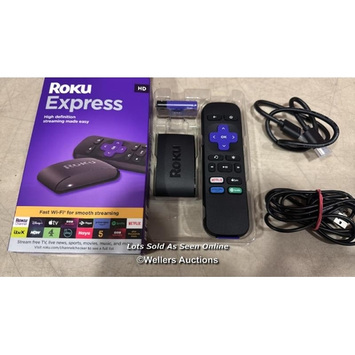 8011 - ROKU EXPRESS (NEW, 2023) HD STREAMING DEVICE WITH HIGH-SPEED HDMI CABLE AND STANDARD REMOTE (NO TV C... 