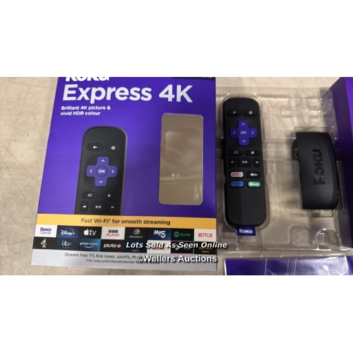 8014 - ROKU EXPRESS 4K | HD/4K/HDR STREAMING MEDIA PLAYER, BLACK / APPEARS NEW IN OPEN BOX / NOT FULLY TEST... 