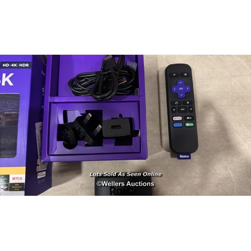 8020 - ROKU EXPRESS 4K | HD/4K/HDR STREAMING MEDIA PLAYER, BLACK / APPEARS NEW IN OPEN BOX / NOT FULLY TEST... 