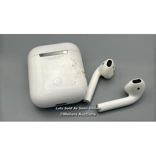 180 - Apple Airpods model A1602, powers up / not tested / signs of use / AN47