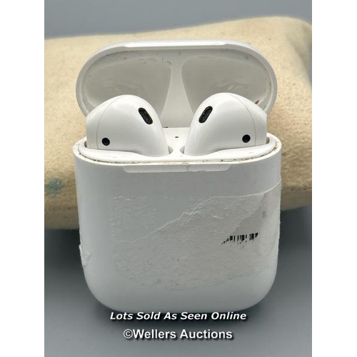 180 - Apple Airpods model A1602, powers up / not tested / signs of use / AN47