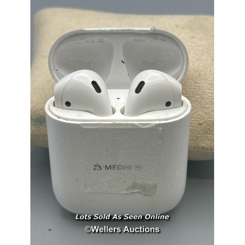 181 - Apple Airpods model A1602, powers up / not tested / signs of use / AN47