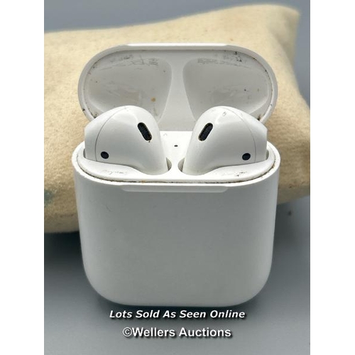 184 - Apple Airpods model A1602, powers up / not tested / signs of use / AN47