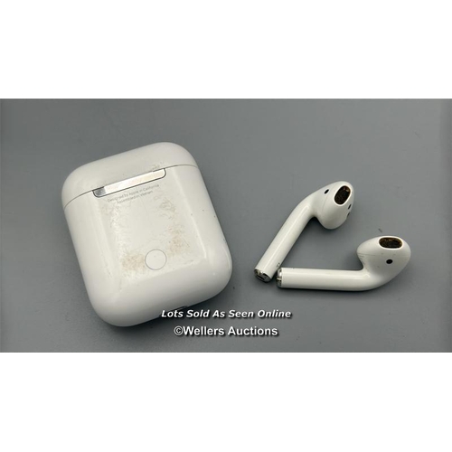 185 - Apple Airpods model A1602, powers up / not tested / signs of use / AN47