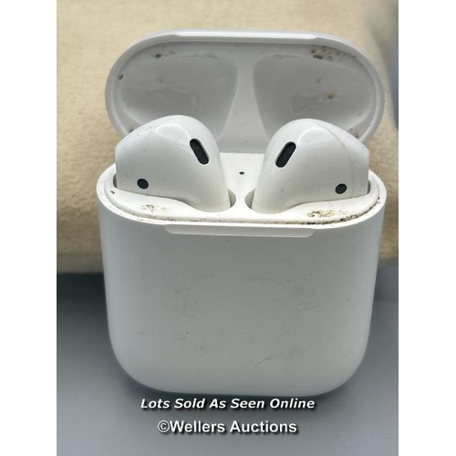 185 - Apple Airpods model A1602, powers up / not tested / signs of use / AN47