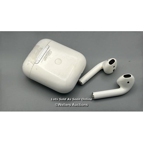 187 - Apple Airpods model A1938, powers up / not tested / signs of use / AN47