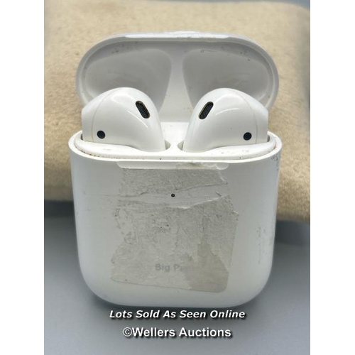 187 - Apple Airpods model A1938, powers up / not tested / signs of use / AN47