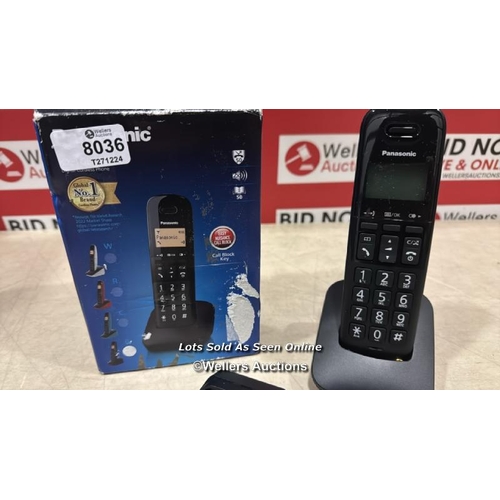 8036 - PANASONIC KX-TGB610EB DECT CORDLESS LANDLINE TELEPHONE WITH NUISANCE CALL BLOCKER AND SHOCK RESISTAN... 