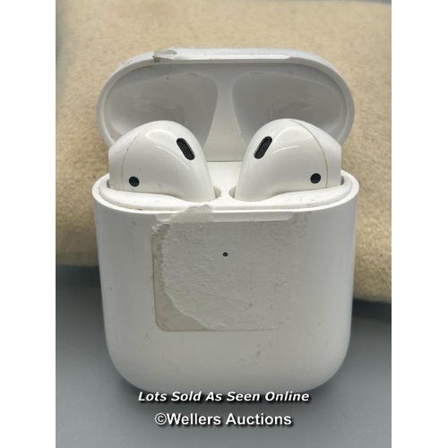 190 - Apple Airpods model A1938, powers up / not tested / signs of use / AN47