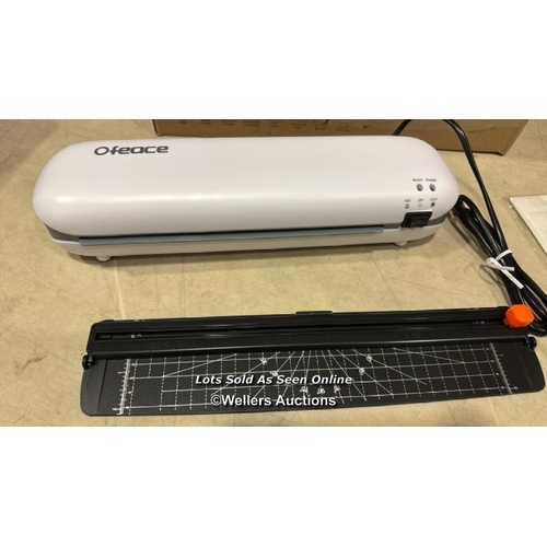 8047 - OFEACE LAMINATOR, 5 IN 1 A4 LAMINATOR MACHINE WITH 30 LAMINATING POUCHES A4 A5 A6, 9 INCH LAMINATOR ... 